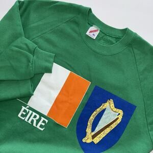 JERZEES Eire Ireland Football Crewneck Soccer Sweatshirt VTG Youth Size XL